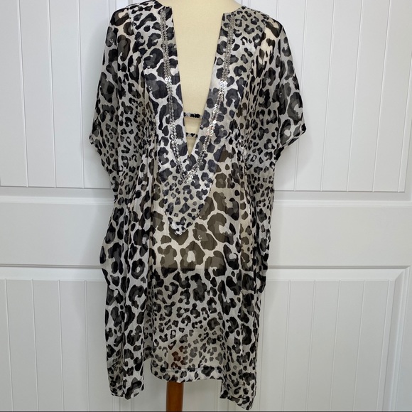 o beach Other - O Beach animal print cover up kimono size medium